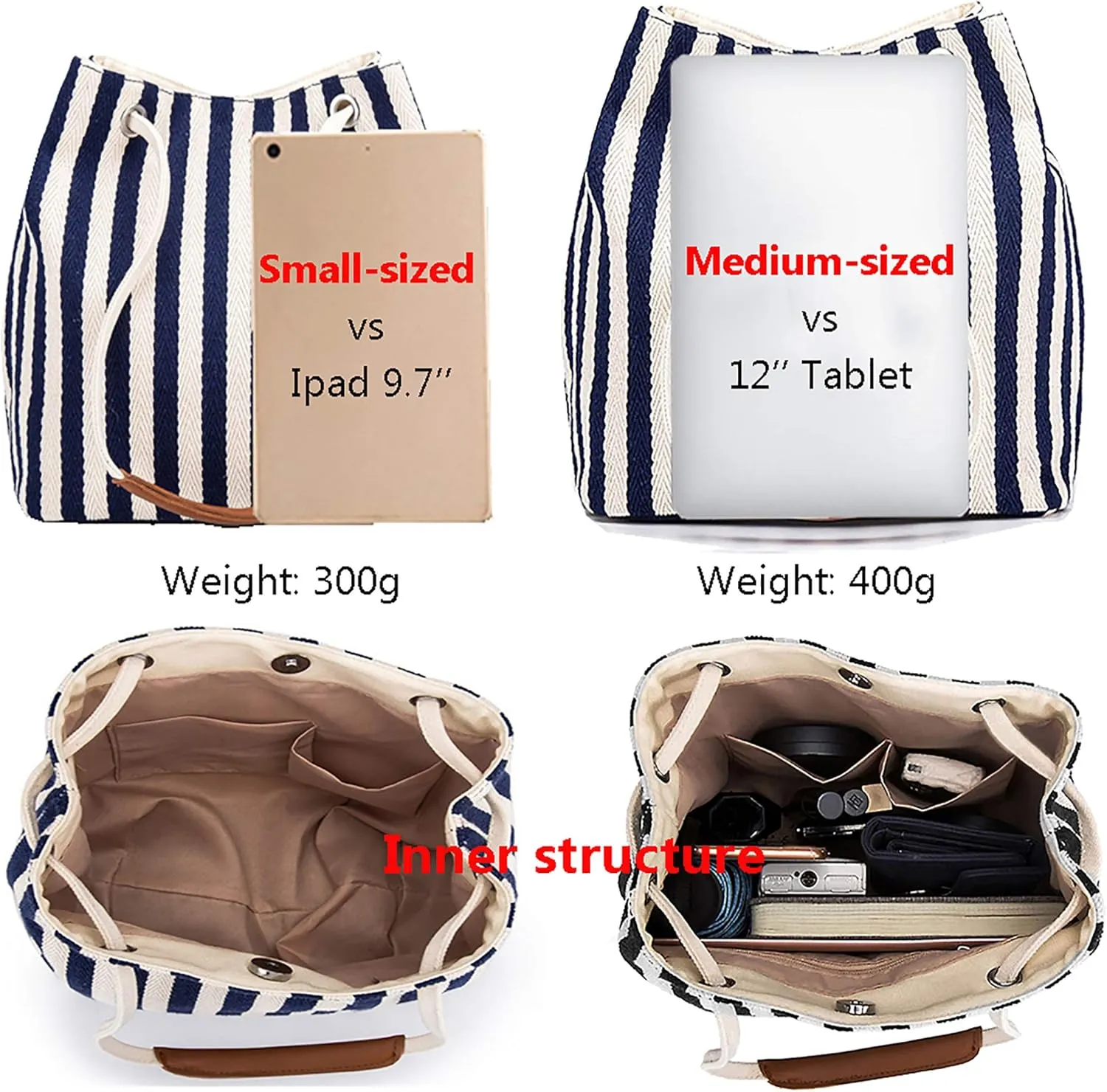 Bydenwely Women's Canvas Tote Bags Small Medium Shoulder Bag Daily Working Handbag for Holiday Travel Pool