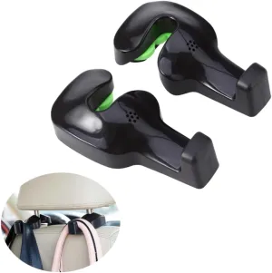 Cabilock 2pcs Car Vehicle Back Seat Headrest Hanger Holder Hooks Car Seat Gap Filler for Organizing Groceries Water Bottles and