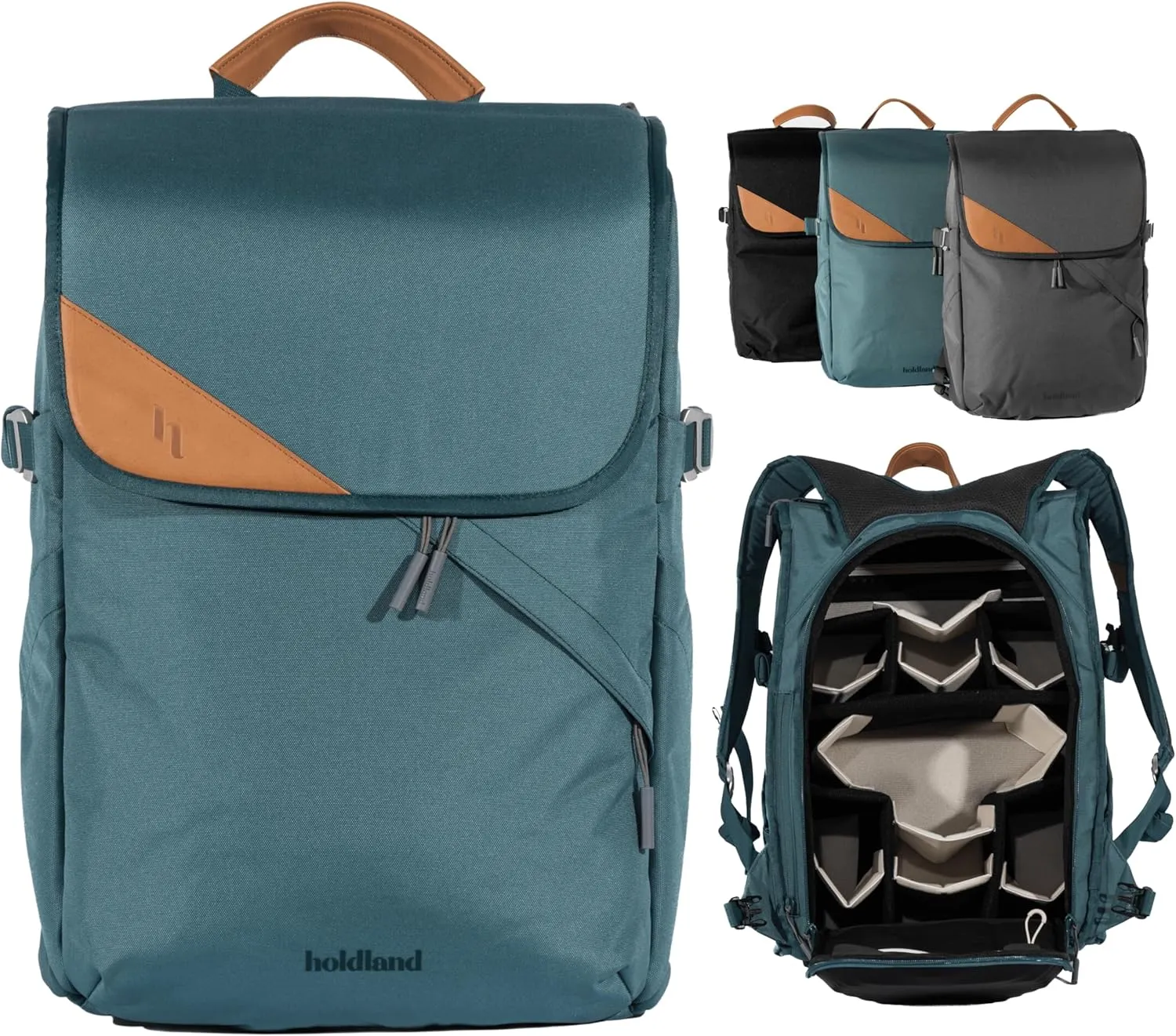 Camera Backpack Bag for Men or Women Photographers with Waterproof Rainfly, Laptop Sleeve & Removable Hip Belt | For Large or Small DSLR/Mirrorless Cameras | Canopy Green
