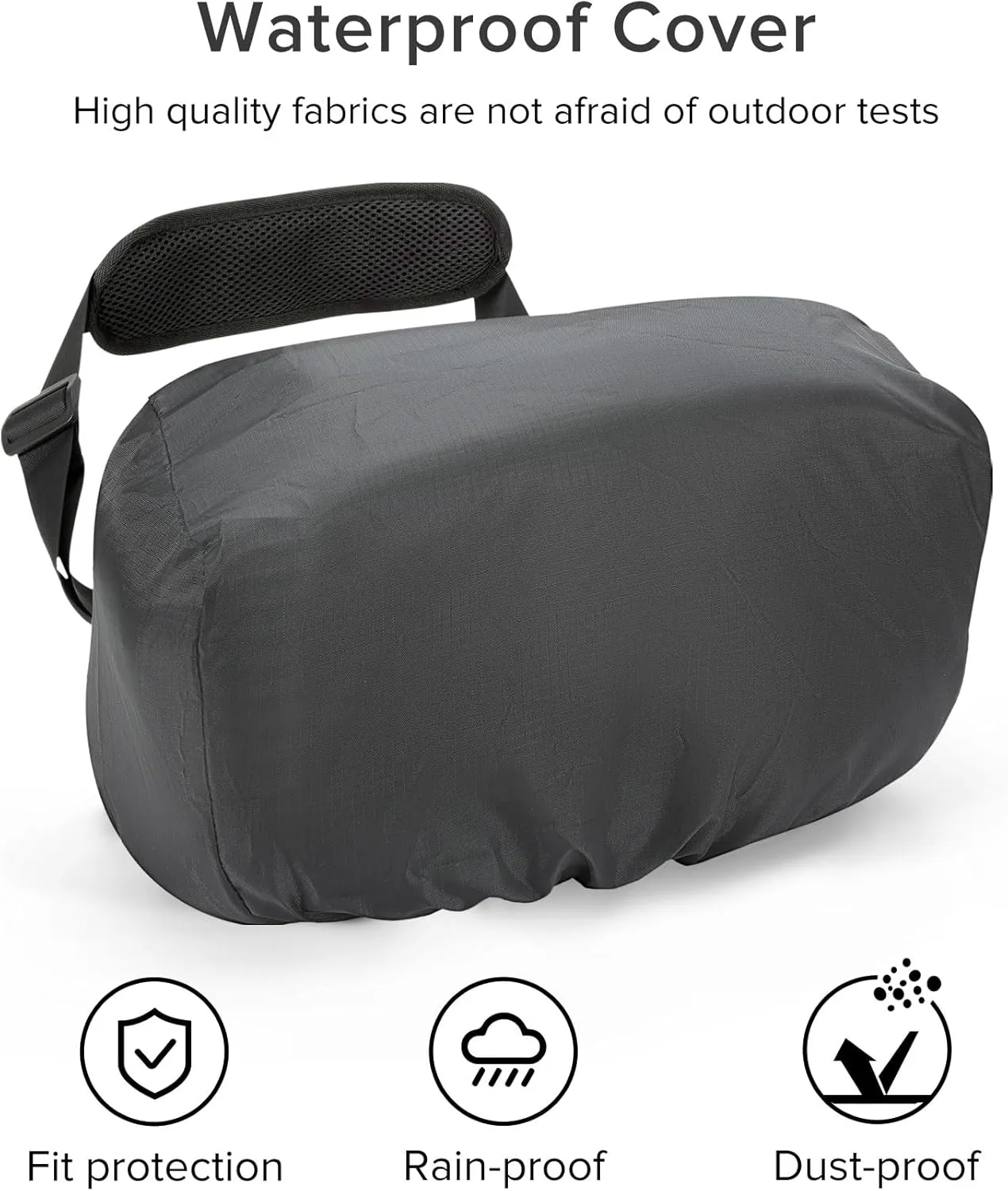 Camera Sling Bag for Travel Grey – Waterproof Crossbody DSLR Bag with Rain Cover & Tripod Holder, Ultra Lightweight Design Fits Canon/Nikon/Sony Mirrorless Cameras