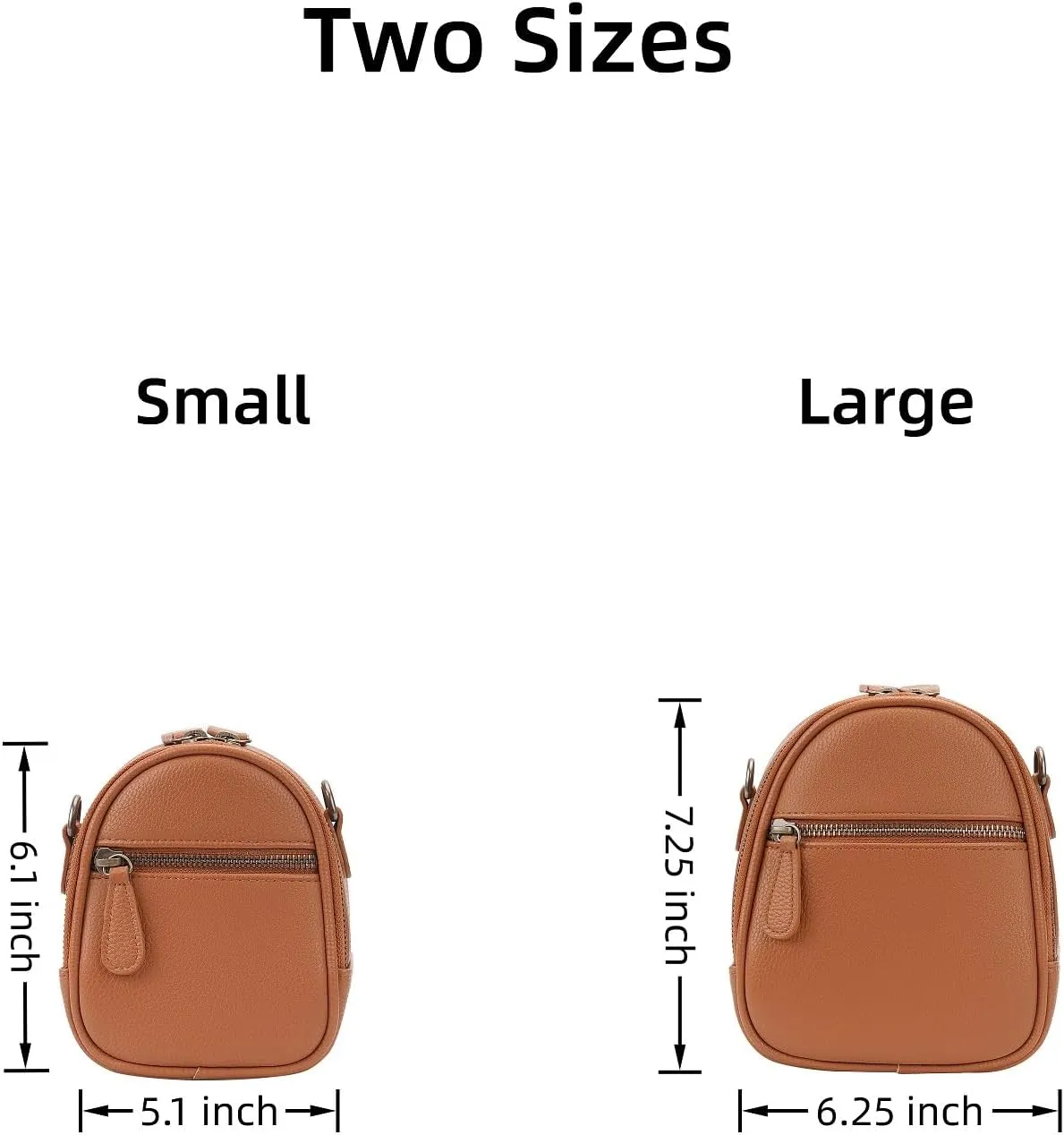 Camera Sling Bag, Waterproof PU Leather Crossbody Camera Bag for DSLR/SLR/Mirrorless, Small Shockproof Case for Photographers, Mini Cute Case 1L Brown