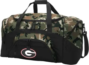 Camo University of Georgia Suitcase Duffel Bag or LARGE Georgia Bulldogs Gym Bag Gear Duffle (Camo)