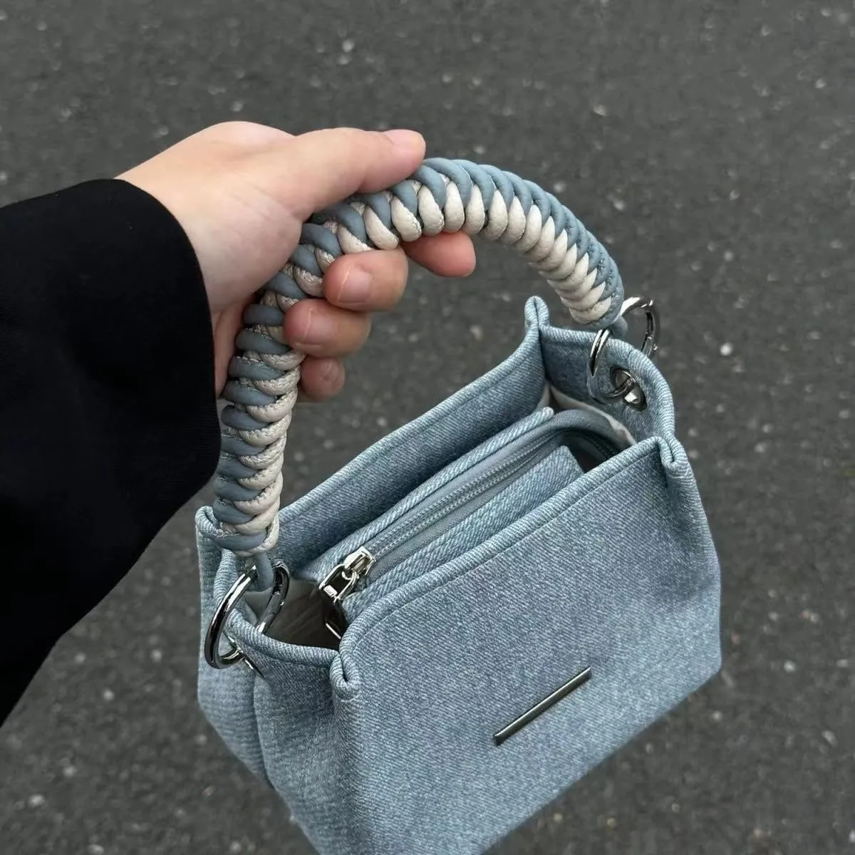 Canvas chain handbag crossbody bag for women