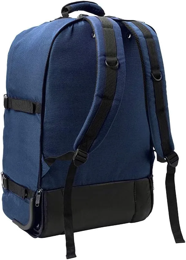 Carry on Luggage Rolling Backpack with Wheels 22x14x9