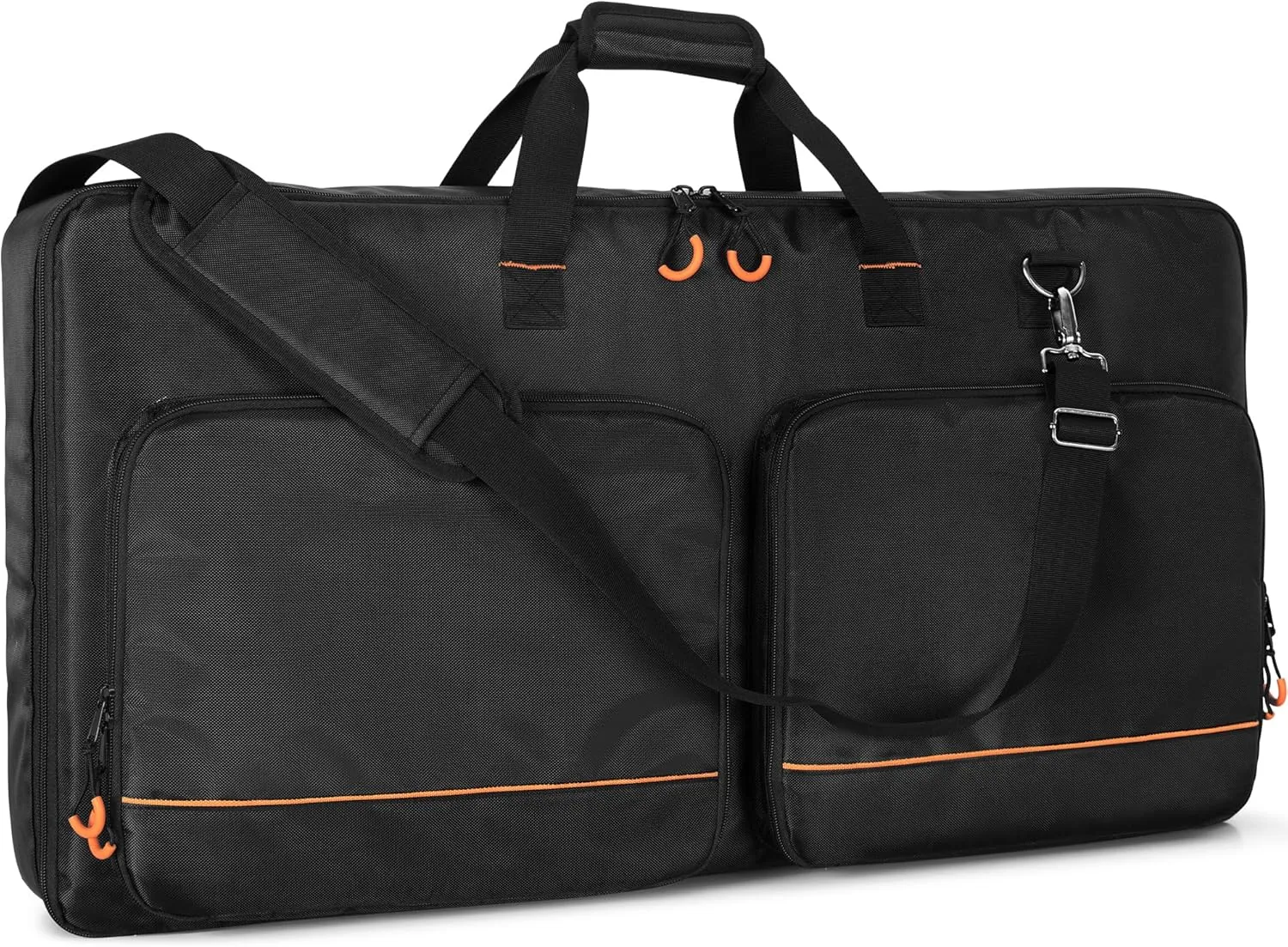 Carrying Bag Compatible with Pioneer DDJ RX/DDJ SX/DDJ SX2 / DDJ SX3 / Denon MC7000 / Numark NS6, DJ Controller Storage Bag with Foam Padding for DJ Cable or Other Accessories (L, Black)