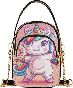 Cartoon Women's Crossbody Bags Quilted Purse with Chain Phone Purse Handbag