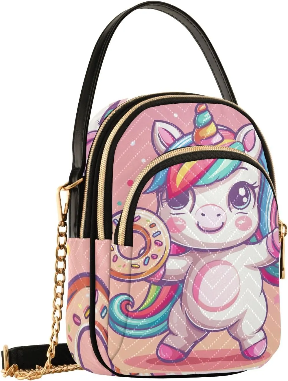 Cartoon Women's Crossbody Bags Quilted Purse with Chain Phone Purse Handbag