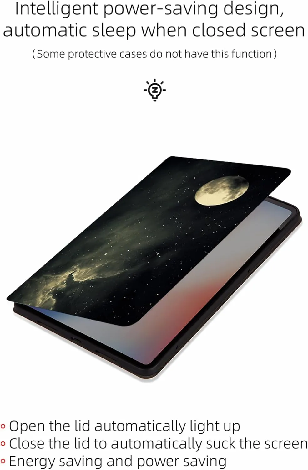 Case for iPad Pro 11-inch (M4), Shockproof Protective PU Leather Case with Adjustable Viewing Stand Angle Folio Fold Cute Cover (Aurora)