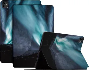 Case for iPad Pro 11-inch (M4), Shockproof Protective PU Leather Case with Adjustable Viewing Stand Angle Folio Fold Cute Cover (Aurora)