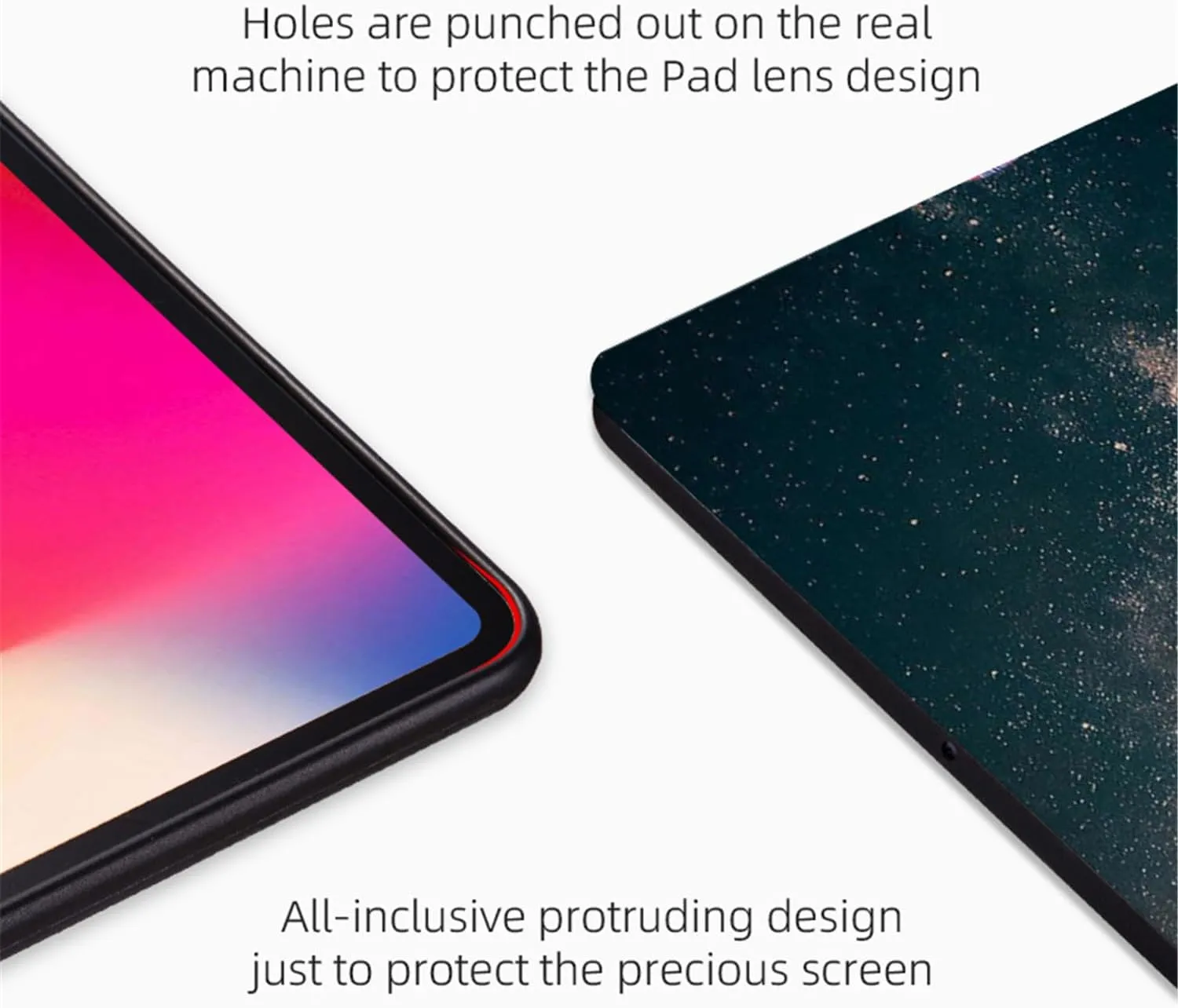 Case for iPad Pro 11-inch (M4), Shockproof Protective PU Leather Case with Adjustable Viewing Stand Angle Folio Fold Cute Cover (Aurora)