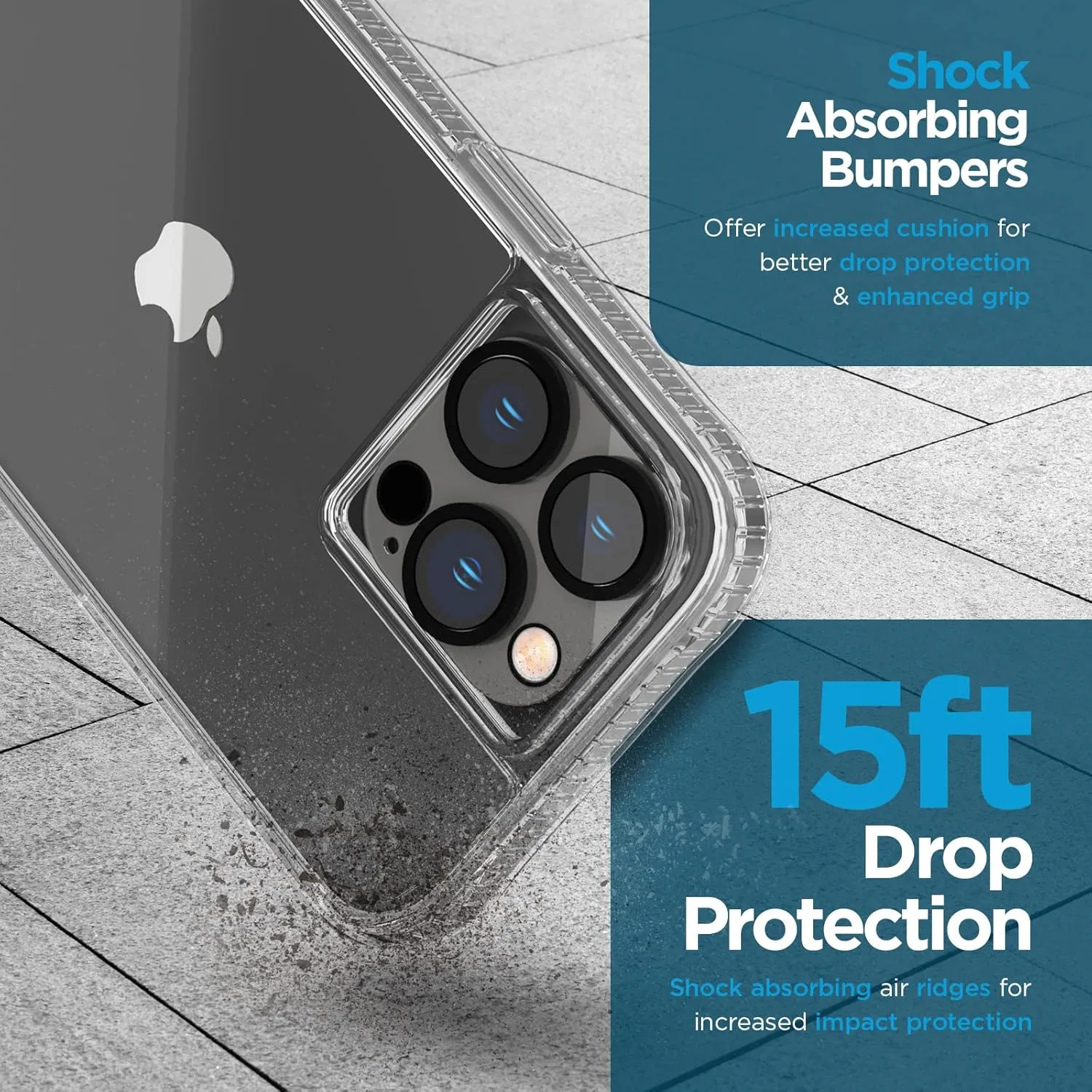 Case-Mate [3 in 1 Protection Pack - iPhone 14 Pro Max Case (Tough Clear), Tempered Glass & Lens Protector- 15ft Drop Protection, Wireless Charging Compatible - Anti Yellowing, Shockproof Anti Scratch