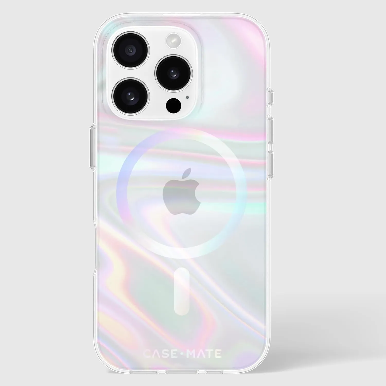 Case-Mate iPhone 16 Pro Case [Compatible with MagSafe] - Stylish Iridescent Phone Case with 12ft Drop Protection - Premium Magnetic Cover for iPhone 16 Pro - Soap Bubble