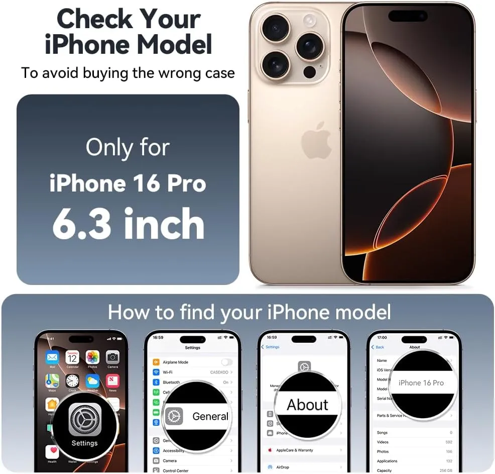 CASEKOO Designed for iPhone 16 Pro Case with Magnetic Invisible Stand [Military Drop Protection] [Compatible with MagSafe] Shockproof Slim Translucent Matte Case 6.3 Inch, Desert Gold