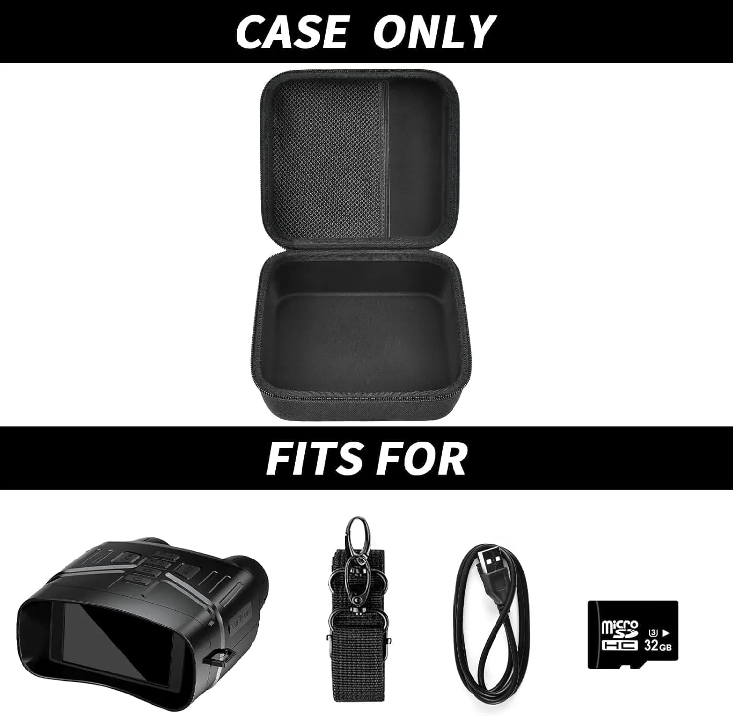casmilee Case Compatible with HEXEUM/for Fvtga/for Vtiisamao Night Vision for Goggles - 4K Night Vision Binoculars, Holder for Telescopes Optics Scope, Case Only - Binoculars Not Included
