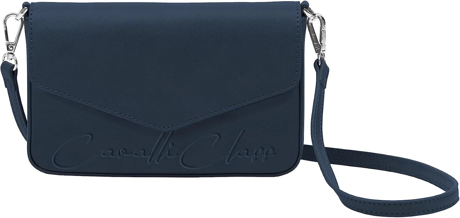 Cavalli Class MESSINA Navy Small Envelope Crossbody bag for womens