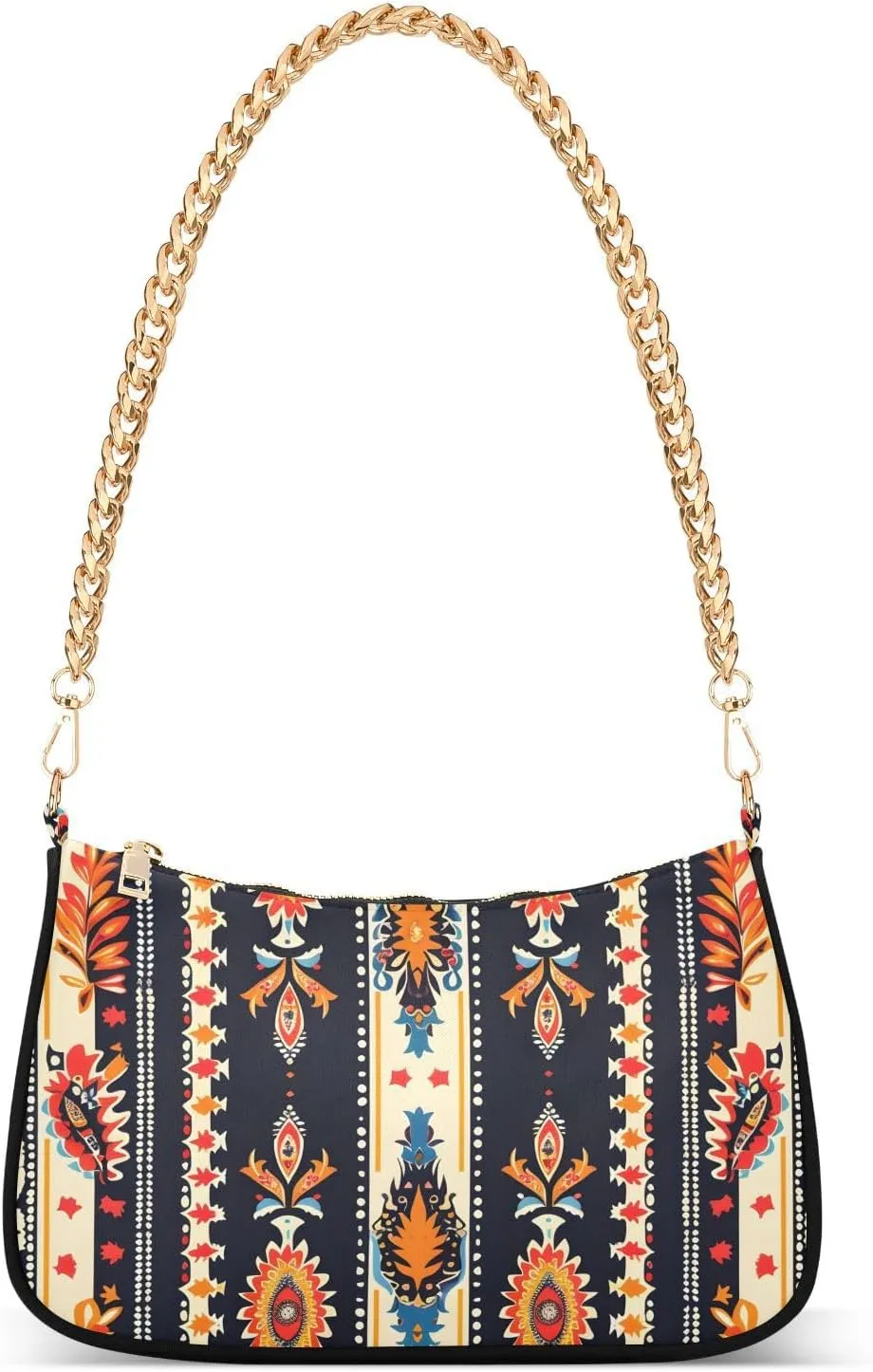 CEBUGI Crossbody Bags for Women Shoulder Purse Boho Floral Handbags Stylish Clutch Purse with Chain Strap