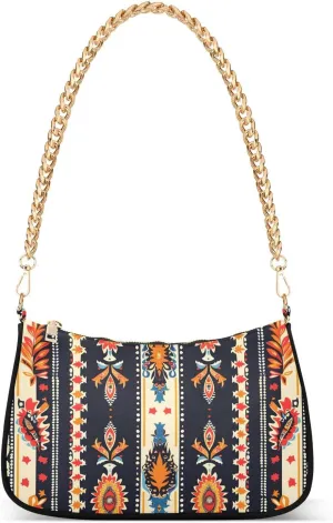 CEBUGI Crossbody Bags for Women Shoulder Purse Boho Floral Handbags Stylish Clutch Purse with Chain Strap