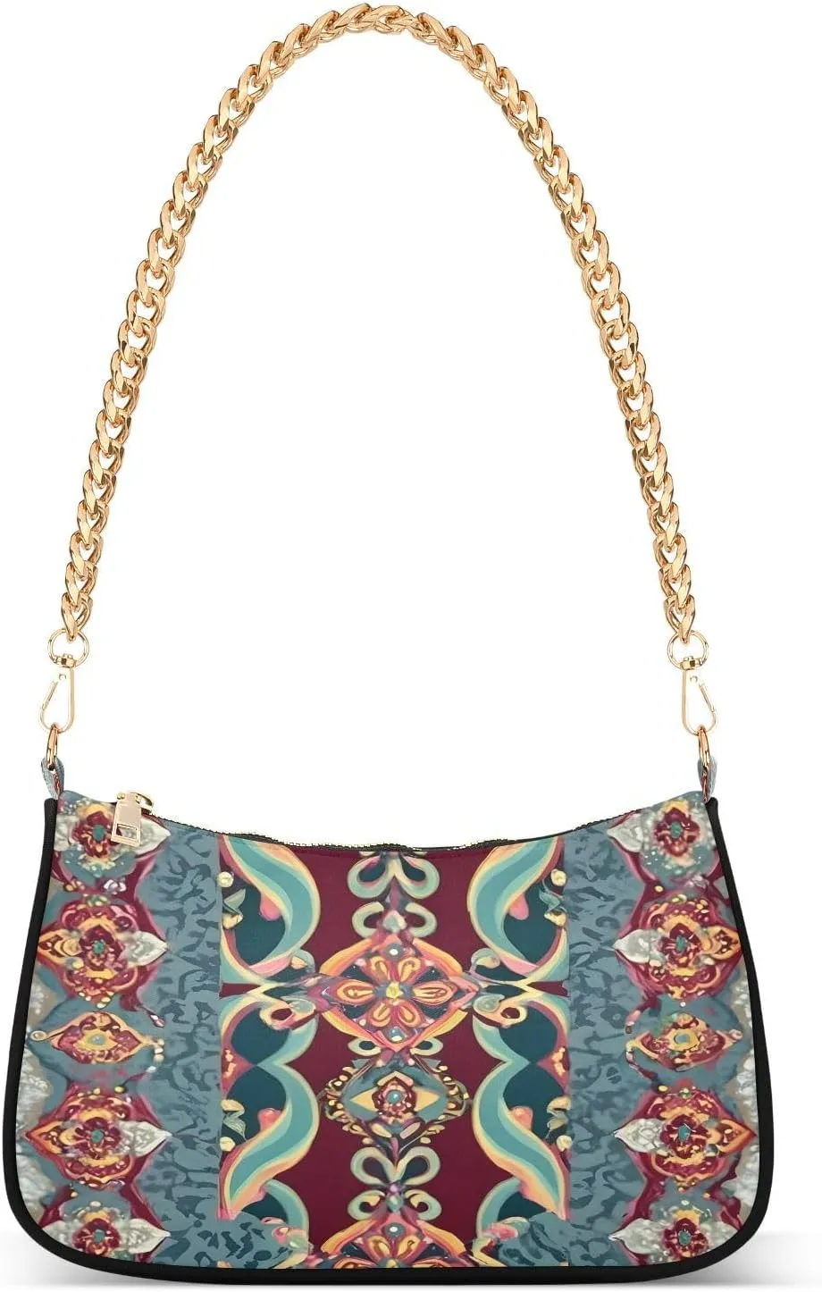CEBUGI Crossbody Bags for Women Shoulder Purse Flower Pattern Handbags Stylish Clutch Purse with Chain Strap