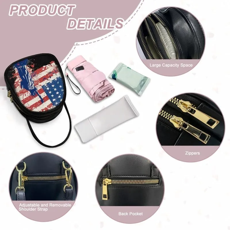 Cell Phone Purse Crossbody Bag for Women, Small Travel Purses Vegan PU Leather Top Handle Shoulder Handbag