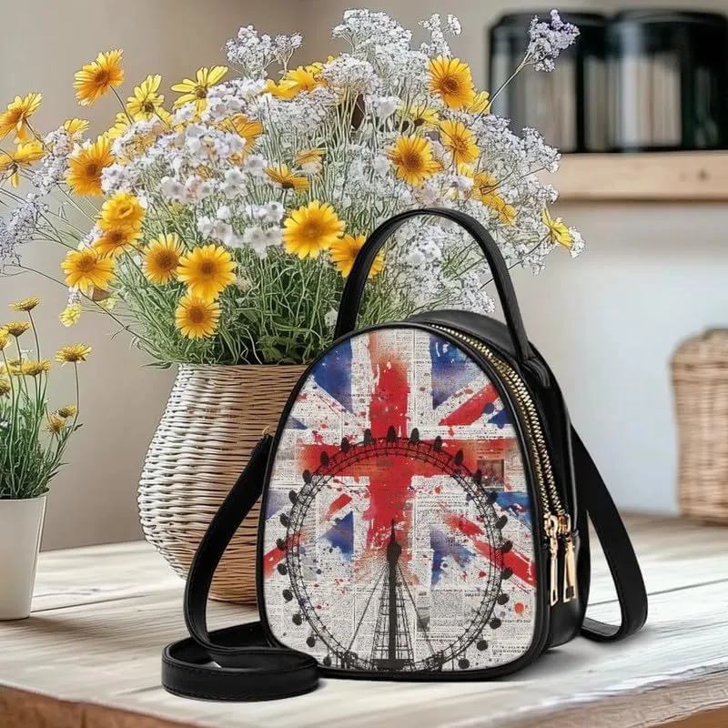 Cell Phone Purse Crossbody Bag for Women, Small Travel Purses Vegan PU Leather Top Handle Shoulder Handbag