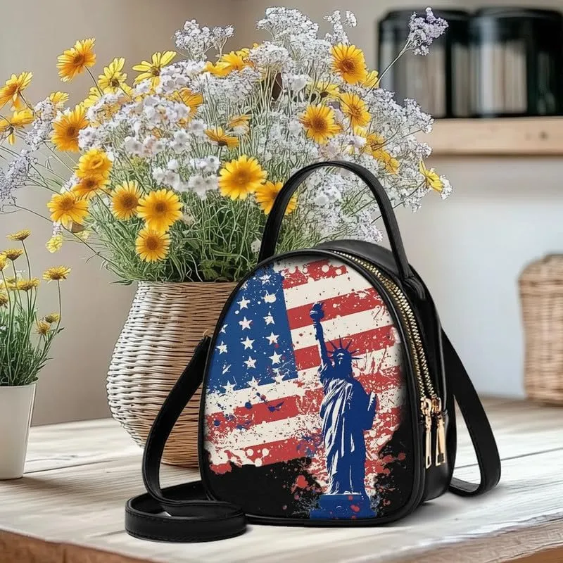 Cell Phone Purse Crossbody Bag for Women, Small Travel Purses Vegan PU Leather Top Handle Shoulder Handbag