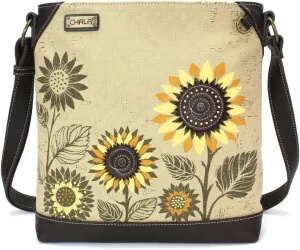 CHALA Canvas Crossbody Women Mid-Size Crossbody Shoulder Purse with Adjustable Strap