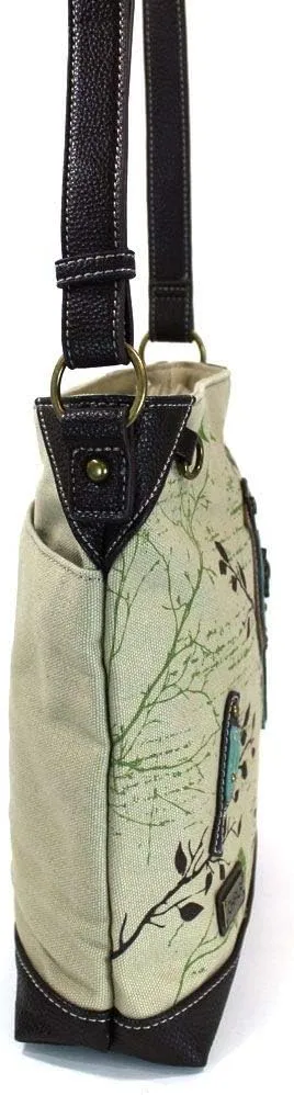 CHALA Canvas Crossbody Women Mid-Size Crossbody Shoulder Purse with Adjustable Strap