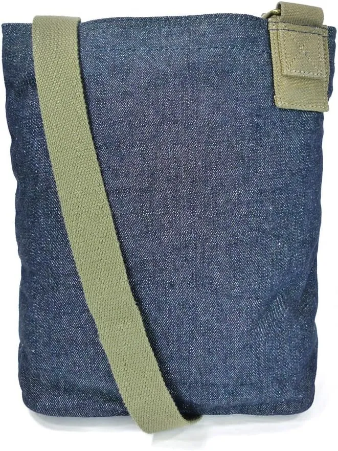 Chala Handbag Patch Cross-body Messenger Bag with 2021 keyfob (Denim_ Forget-me-not)