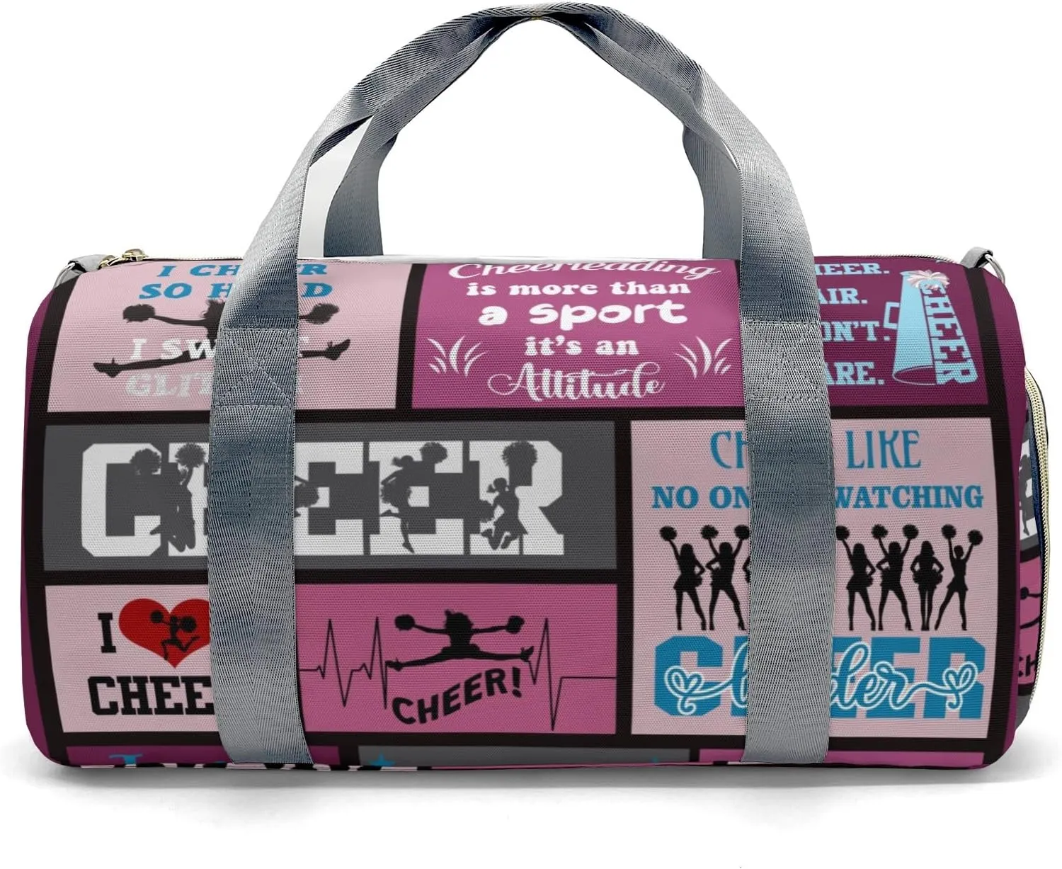 Cheerleading Duffle Bag for Travel, Carry on Bag Travel Bags Cheerleader Canvas Travel Duffel Bag Overnight Weekend Gym Bag Carry On Luggage Bags