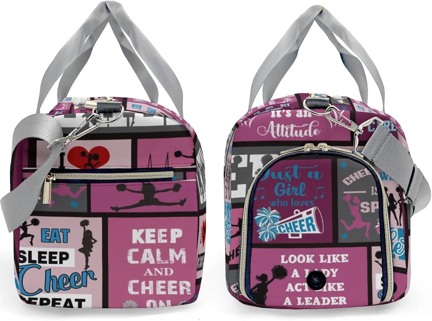 Cheerleading Duffle Bag for Travel, Carry on Bag Travel Bags Cheerleader Canvas Travel Duffel Bag Overnight Weekend Gym Bag Carry On Luggage Bags