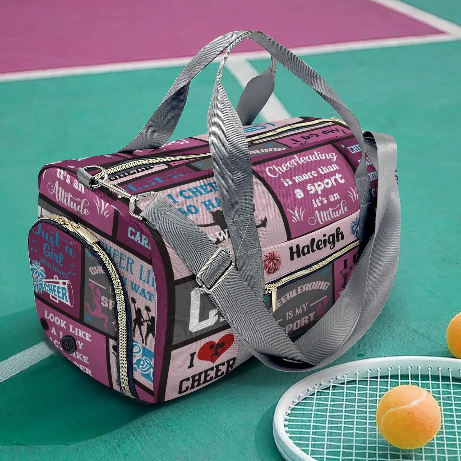 Cheerleading Duffle Bag for Travel, Carry on Bag Travel Bags Cheerleader Canvas Travel Duffel Bag Overnight Weekend Gym Bag Carry On Luggage Bags