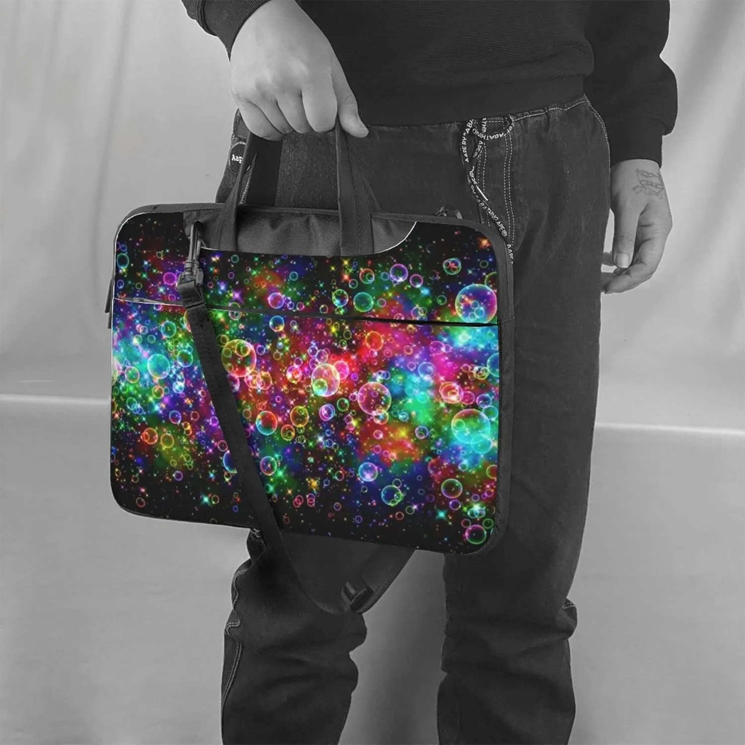 Childish Animal Lion Sloth Koala Laptop Shoulder Bag ​for Men Women, Computer Carrying Case Messenger Bag with Strap