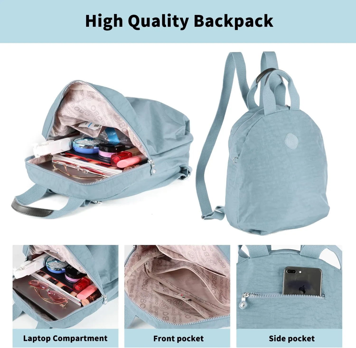 Circle Laptop Backpack Purse for Women, Work Travel Computer Bags, Fit 15.6 Inch Laptop