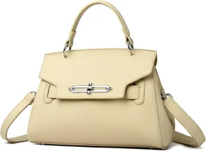 Classic Real Genuine Leather Top-Handle Handbag For Women Phone Purses Crossbody Shoulder Bags For Women