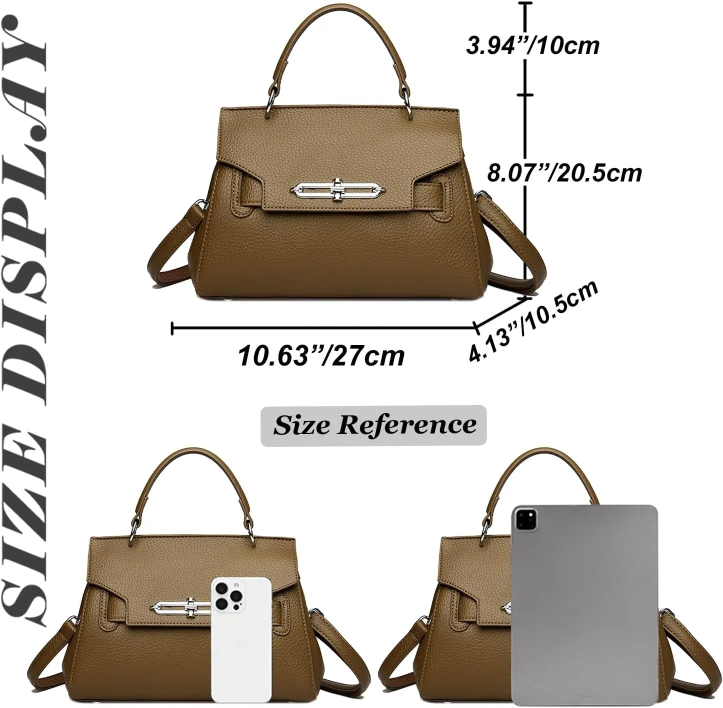 Classic Real Genuine Leather Top-Handle Handbag For Women Phone Purses Crossbody Shoulder Bags For Women