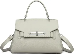 Classic Real Genuine Leather Top-Handle Handbag For Women Phone Purses Crossbody Shoulder Bags For Women