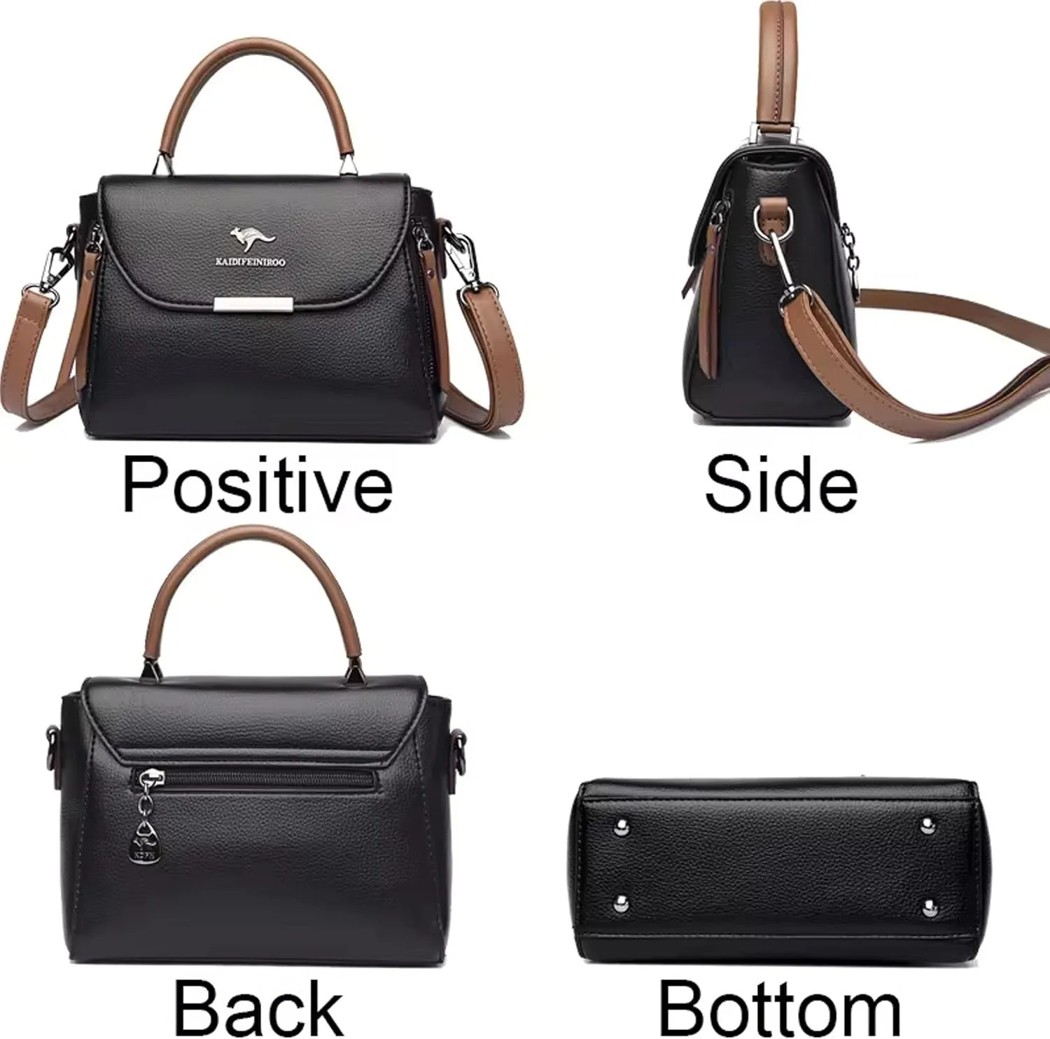 Classy Leather Top Handle Shoulder Bags For Women - Crossbody Satchel Purses