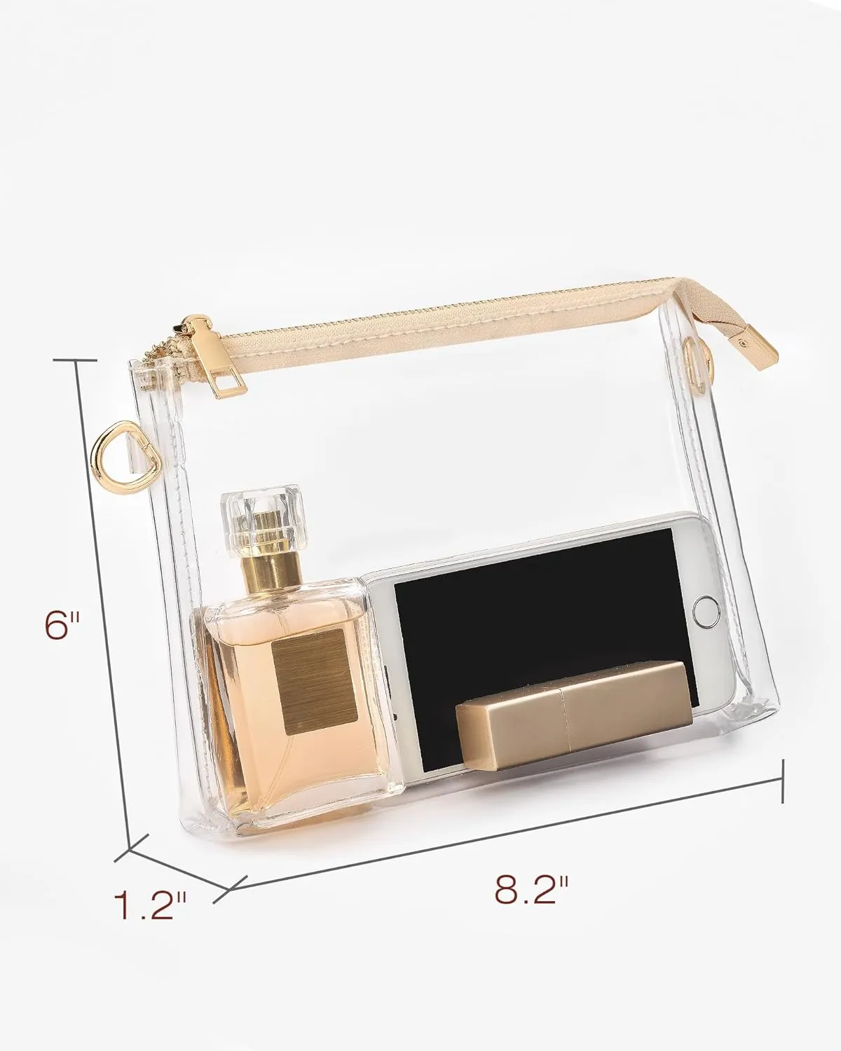 Clear Purse for Women - Stadium Approved Crossbody Bag with Zipper for Events