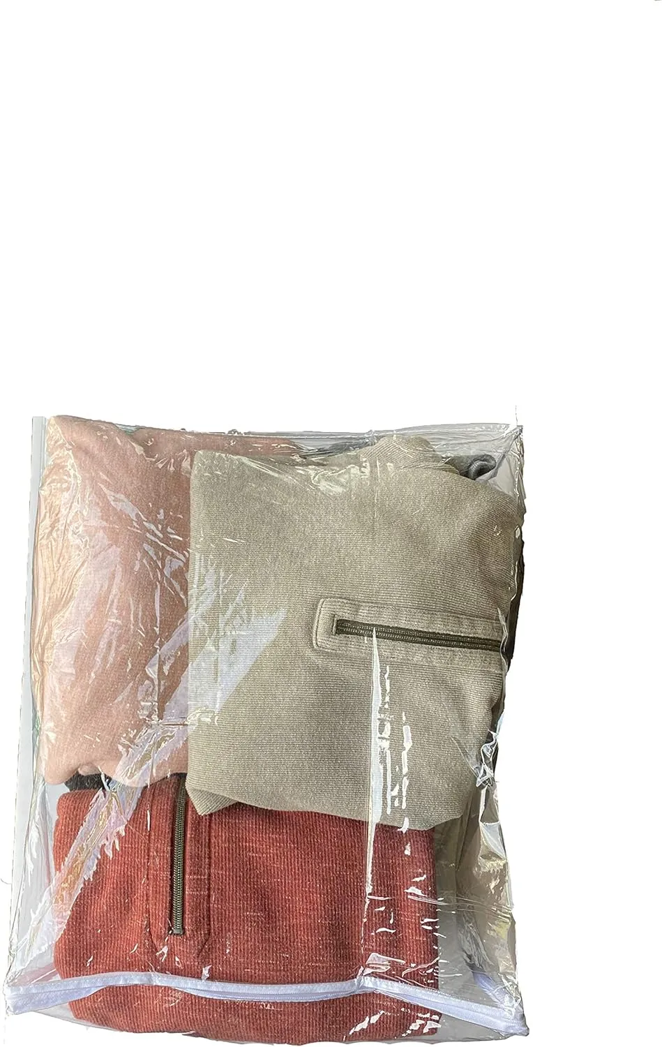 Clear Vinyl Zippered Storage Bags 15x18x9, Set of 5, AK Plastics by AntiqueKitchen