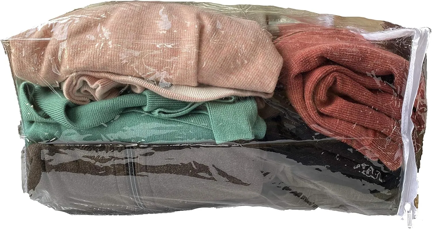 Clear Vinyl Zippered Storage Bags 15x18x9, Set of 5, AK Plastics by AntiqueKitchen