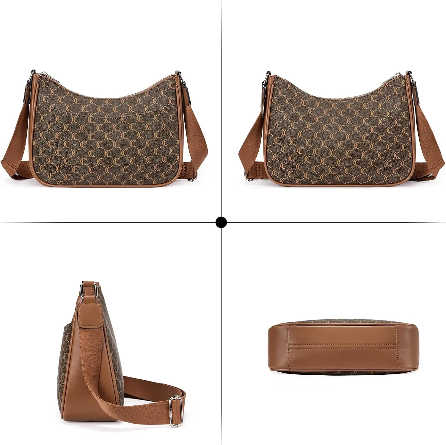 CLUCI Crossbody Bags for Women, Vegan Leather Shoulder Handbags, Purses for Women with Adjustable Wide Strap