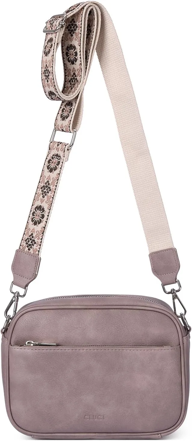 CLUCI Crossbody Bags for Women, Vegan Leather Shoulder Handbags，Purses for Women with Adjustable Wide Strap