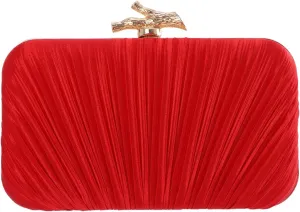 Clutch Purses for Women Evening Bag Pleated Clutch Bag with Chain for Wedding Party