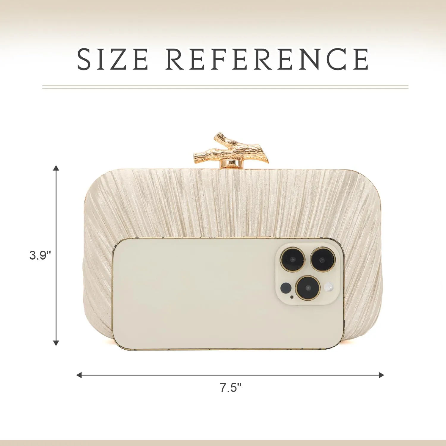 Clutch Purses for Women Evening Bag Pleated Clutch Bag with Chain for Wedding Party