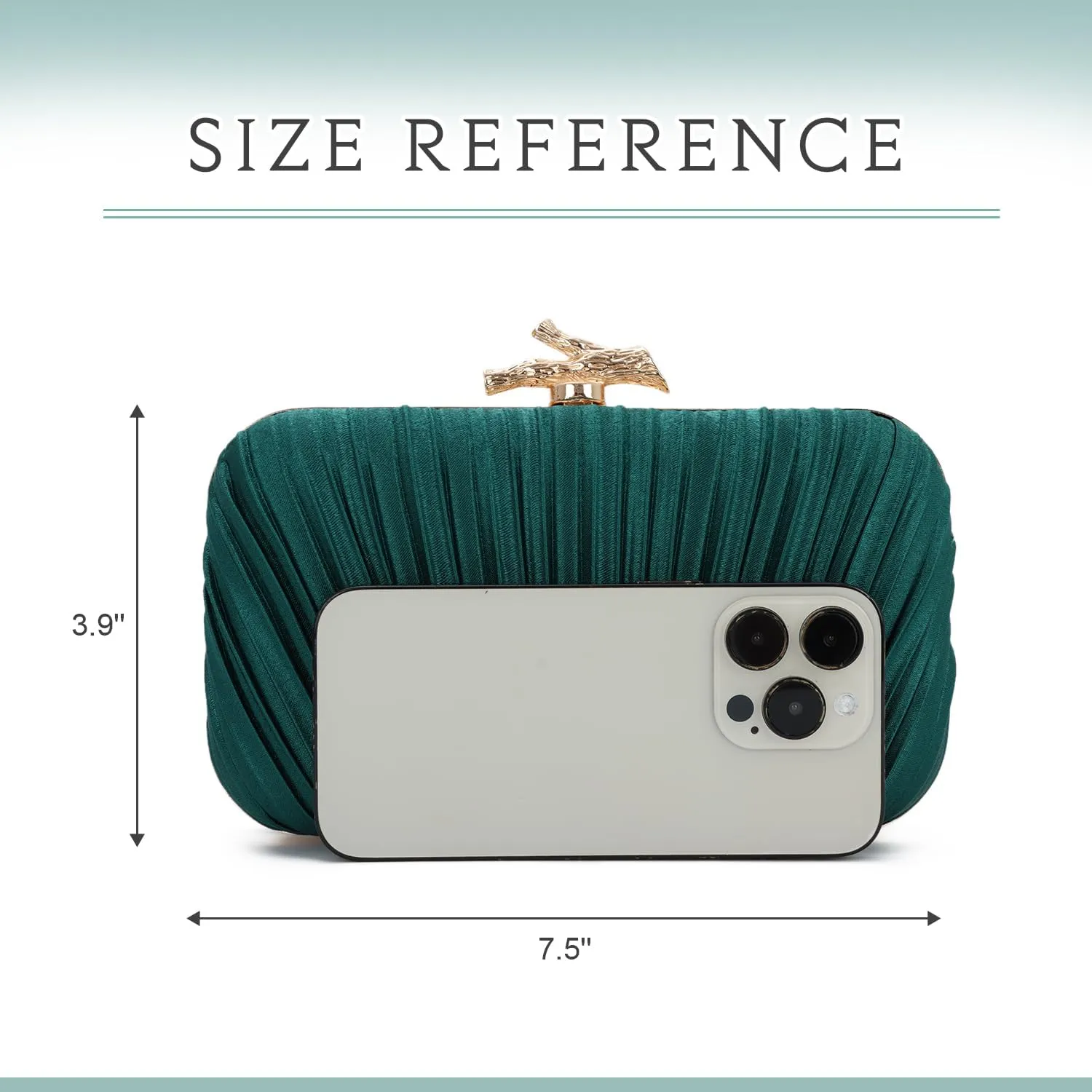 Clutch Purses for Women Evening Bag Pleated Clutch Bag with Chain for Wedding Party