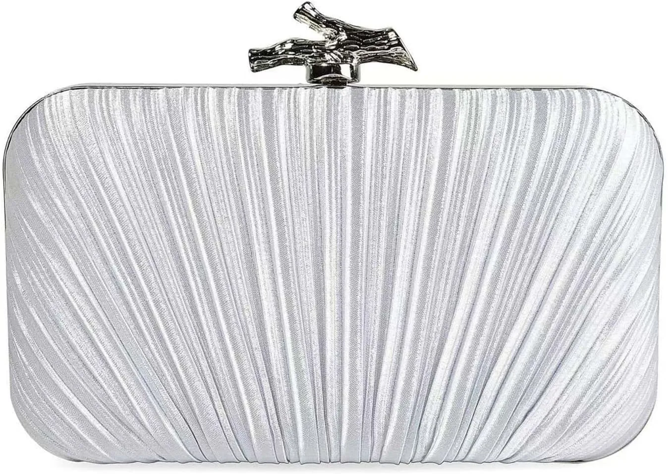 Clutch Purses for Women Evening Bag Pleated Clutch Handbags Chain Shoulder Bag Satin Purses for Wedding Party