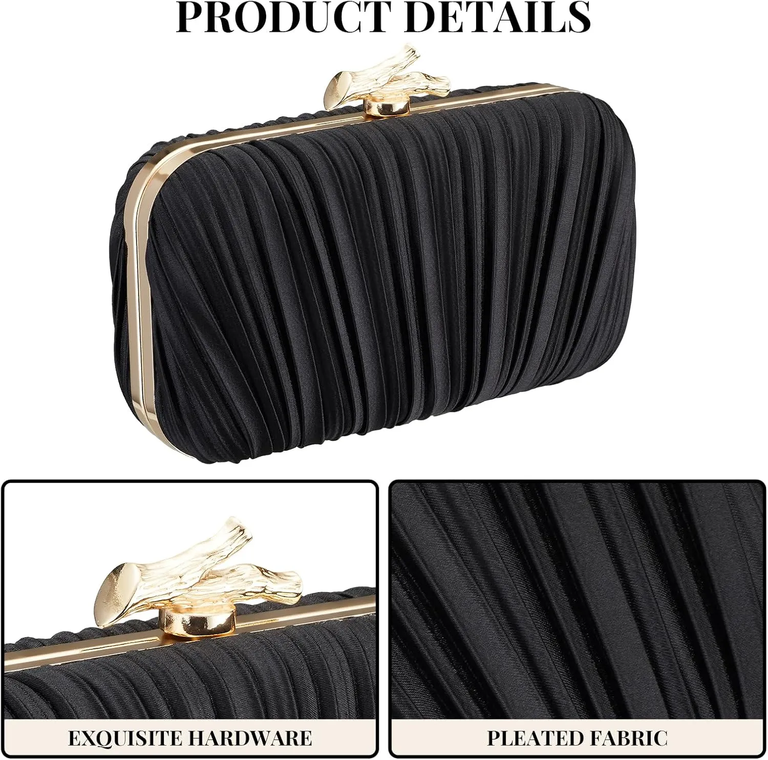 Clutch Purses for Women Wedding Evening Glitter Sparkly Handbags Party Purses for Women with Detachable Chain