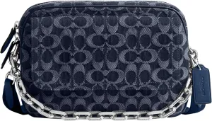 Coach Charter Flap Crossbody Bag 24 in Signature Denim, Deep Blue