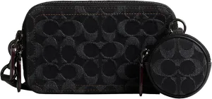 Coach Charter Slim Crossbody, Black Denim