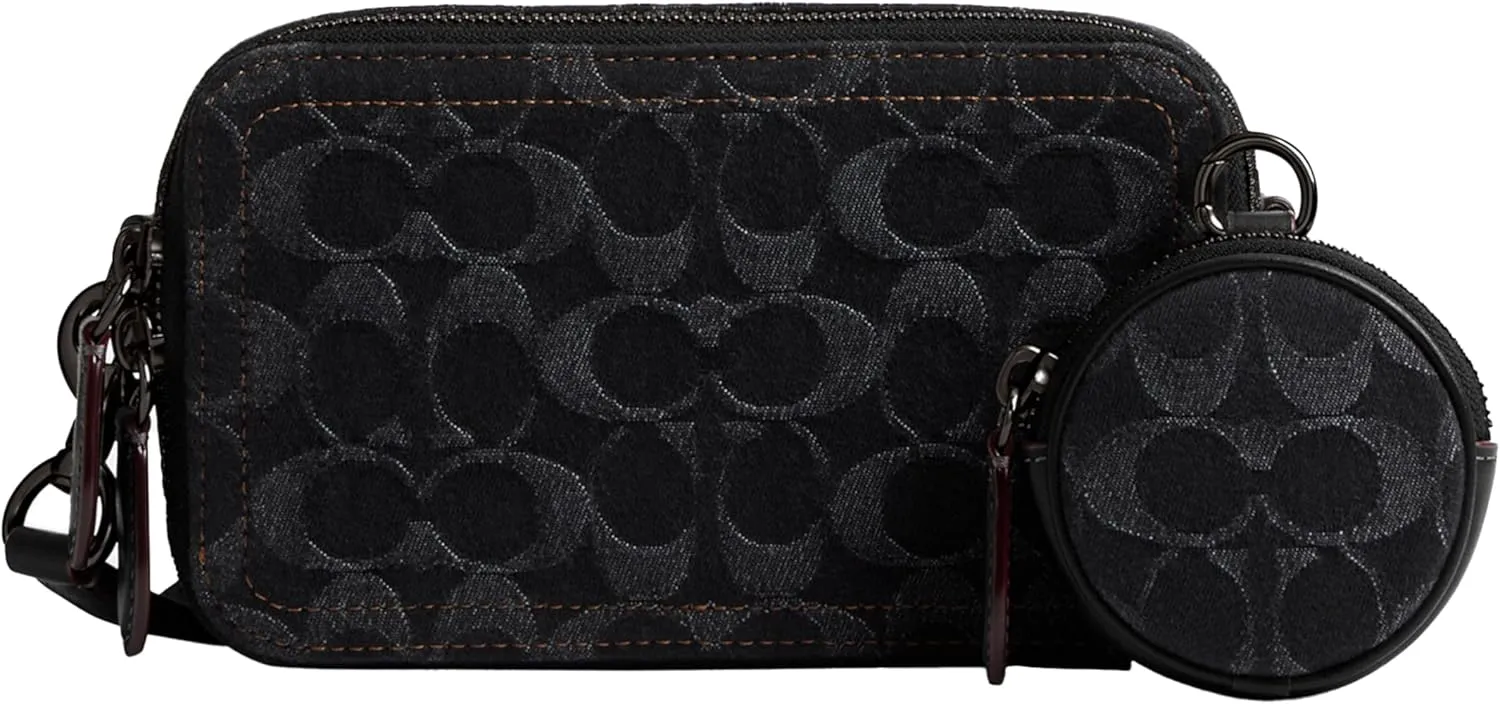 Coach Charter Slim Crossbody, Black Denim